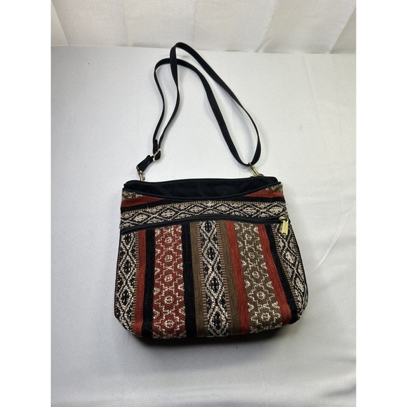 Danny K Handbags - Vintage Danny K. Beverly Hills USA Made Embroidered Tapestry Crossbody Bag Purse